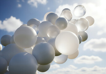 balloons in the sky