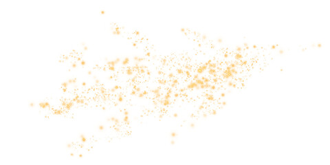 Yellow Magical Glowing Particles, Burst with Confetti and Firework Spark Elements for Celebration Design