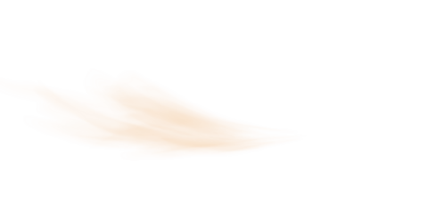 Hot air flow effect isolated on transparent background. Illustration of abstract orange swirls. Symbol of infrared light beam, heat energy radiation trail, warm wind blowing