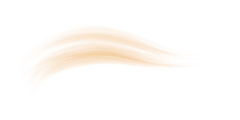 Hot air flow effect isolated on transparent background. Illustration of abstract orange swirls. Symbol of infrared light beam, heat energy radiation trail, warm wind blowing