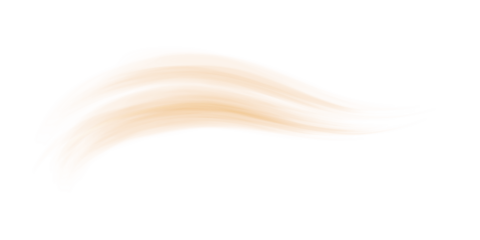 Hot air flow effect isolated on transparent background. Illustration of abstract orange swirls. Symbol of infrared light beam, heat energy radiation trail, warm wind blowing