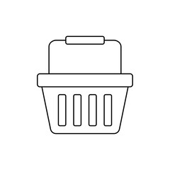 Shopping Basket with Product Boxes Icon