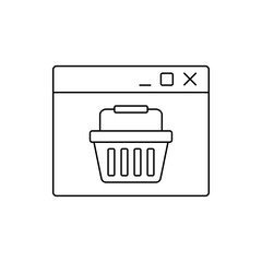 E-commerce Web Browser Basket Icon