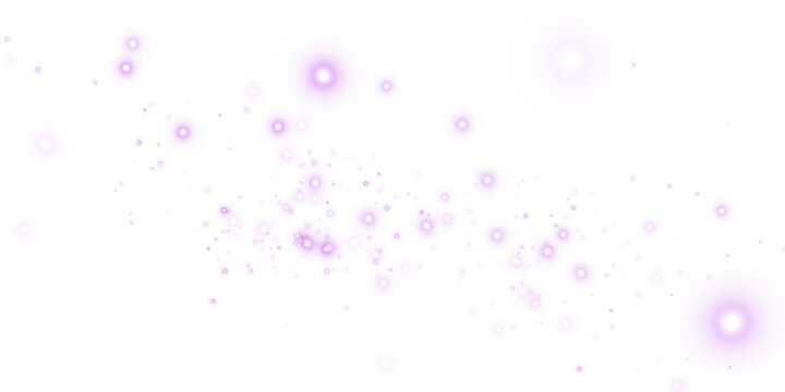 Purple Sparkles with Shimmering Dust and Glowing Light Effect