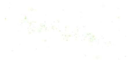 Green Sparkles with Shimmering Dust and Glowing Light Effect