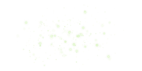 Green Sparkles with Shimmering Dust and Glowing Light Effect