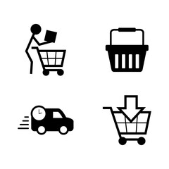 Filled Shopping and Delivery Icon Set
