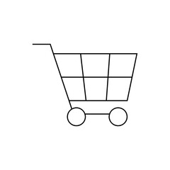 Purchase Cart Minimalist Line Drawing Icon