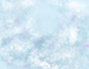 背景素材　水彩　空　海　手書き　手描き　雲　波