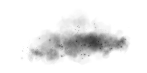 Ethereal Black Mist and Fog with Soft Smoke Swirls and Dust Explosion, Transparent Haze, and Dreamy Atmospheric Effect for Abstract Backgrounds