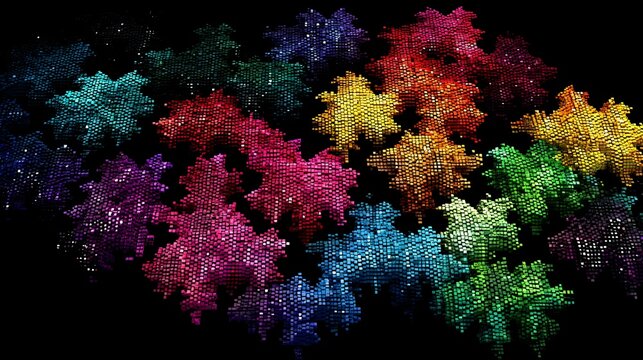created from interlocking puzzle pieces in colorful palette, symbolizing collaborative learning and system integration puzzle piece typography, collaborative AI design, system integration elements, 