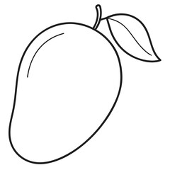 Minimalist Mango Outline