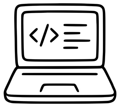 A programmer's computer with lines of code to work with