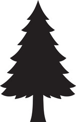 PrintSimple black silhouette of a pine tree