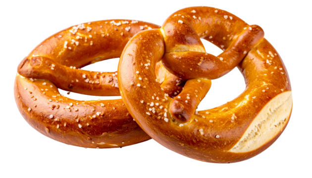 Classic Salted Pretzel Bundle – isolated on transparent background