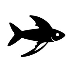 Stylized Shark Logo - Ocean Predator Symbol