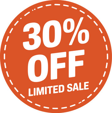 Limited time thirty percent off sale promotion discount special