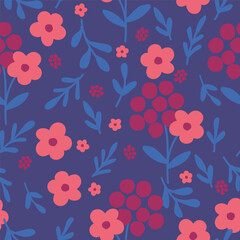 Abstract mulberry hand drawn illustrations. Seamless vector pattern for textile design, fabric ornament. Mulberry background.