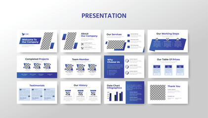 Modern and Clean Presentation Template Set for Business Portfolio and Web Landing Pages, business identity, identity design, keynote, business, presentation slide, business profile