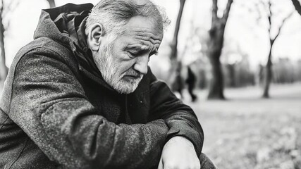 Emotional moment in a quiet park setting