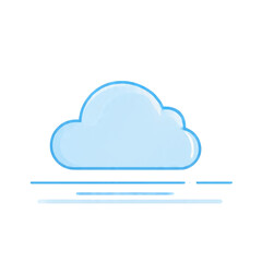 Cloud Storage Icon – Flat Technology PNG