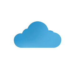 Fototapeta premium Cloud Storage Icon – Flat Technology PNG