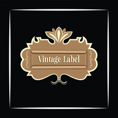 Decorative vintage label vector illustration