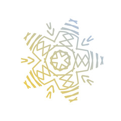 mandala simple elemnt blue yellow gradation