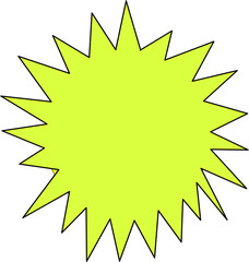 yellow sun vector illustration