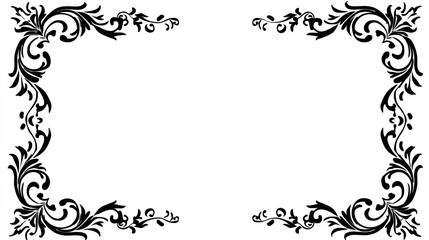 Vintage Ornamental Corner Frame Decoration Vector