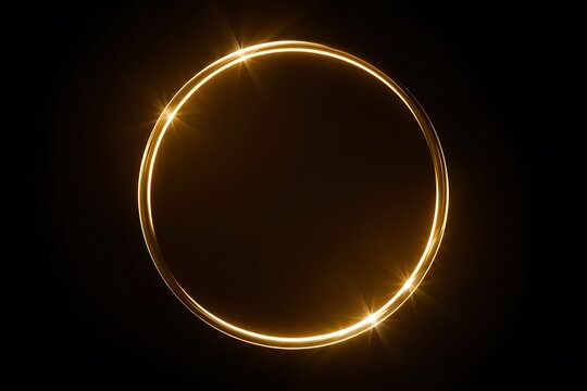 Glowing circles with transparent light effect