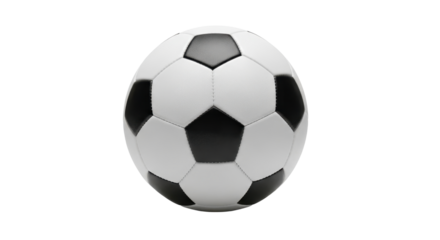 Soccer ball on a field ready for the kick-off isolated PNG with Transparent Background