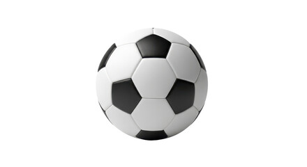 Naklejka premium Classic soccer ball with black and white pentagon pattern, professional football equipment on white background, realistic sports ball for athletic design