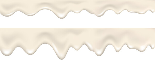 Yogurt wave realistic 3d texture, dripping cream.