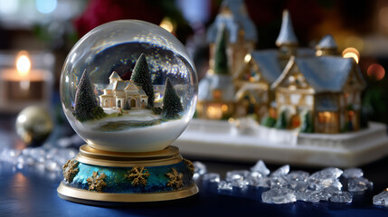 Advanced Christmas ornament design services incorporating miniature scene creation and artistic glass sphere decoration enable artisans and manufacturers to develop unique collecti
