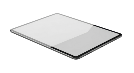Digital tablet device with blank screen isolated PNG with Transparent Background
