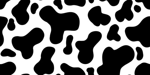 Black and white cowhide texture print sign for background and others