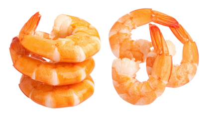 Gourmet Prawn Duo – isolated on transparent background