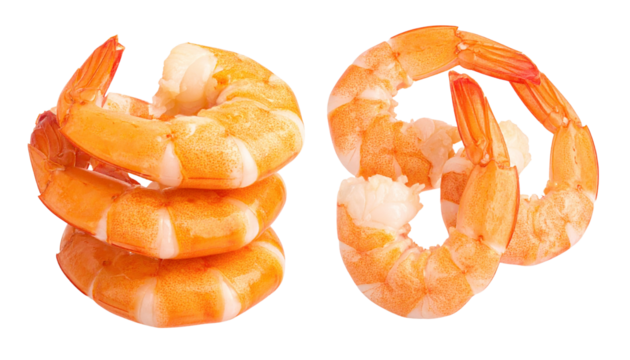 Gourmet Prawn Duo – isolated on transparent background