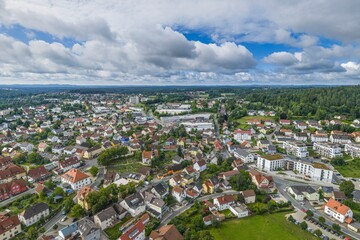 Fototapeta premium Blick auf die Stadt Pegnitz am Ostrand der Fränkischen Schweiz in Nordbayern
