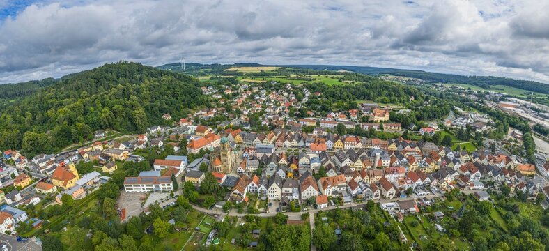 Blick auf die Stadt Pegnitz am Ostrand der Fr&auml;nkischen Schweiz in Nordbayern
