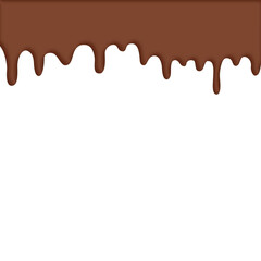 Melted chocolate dripping