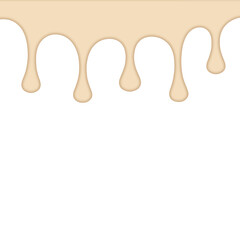 Smooth Melted White Chocolate Glaze Dripping