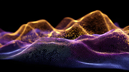 3D rendering technology-sense data fluctuation background material
