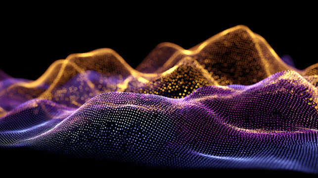 3D rendering technology-sense data fluctuation background material
