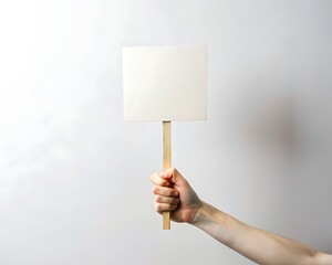 hand holding a blank board