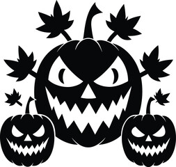 halloween pumpkin with bats