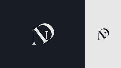 ND initial letter logo