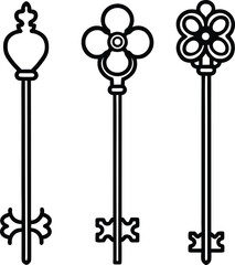 Antique Key Set Vector Design