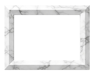 3d illustration of marble frame isolated on transparent background, perfect for displaying photos, artwork, or any creative project